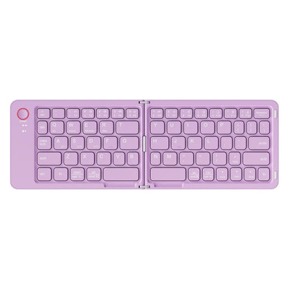 Foldable Bluetooth Keyboard B023 Dual Fold Portable Keyboard 3 Device Connection Green