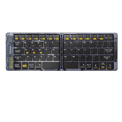 Foldable Keyboard F69 Transparent Bluetooth Keyboard Triple Device Connection