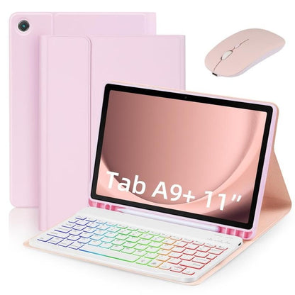 Tablet Case with Keyboard, For Galaxy A9 Plus 5G(Pink)