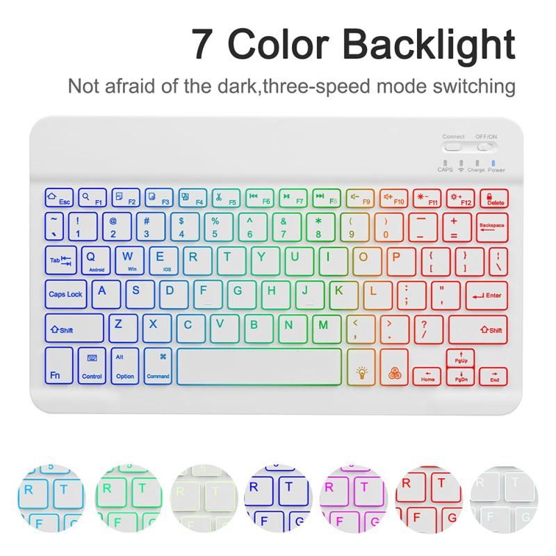Tablet Case with Keyboard, For Galaxy A9 Plus 5G(Pink)