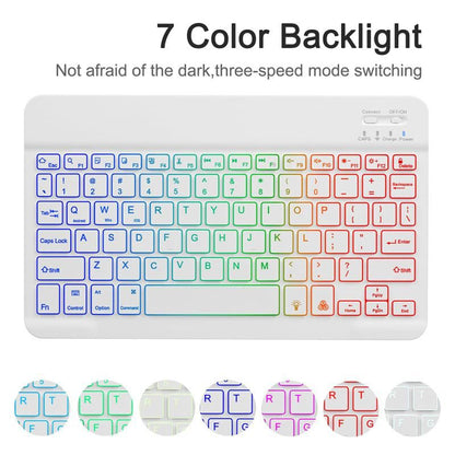 Tablet Case with Keyboard, For Galaxy A9 Plus 5G(Pink)