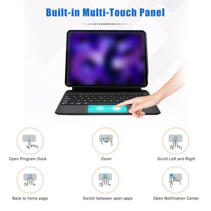 Tablet Keyboard Case Bluetooth Touchpad Keyboard for Pro 11 Inch Black