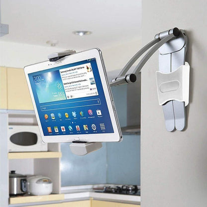 Tablet Stand Kitchen Desktop Aluminium Phone Tablet Stand Wall Mount Laptop Stand Large Clip