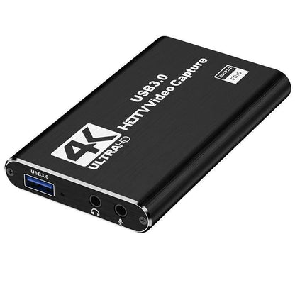 USB 3.0 Video Capture Card, High Resolution Game Live Stream Camera Recording Capture Adapter(Black)