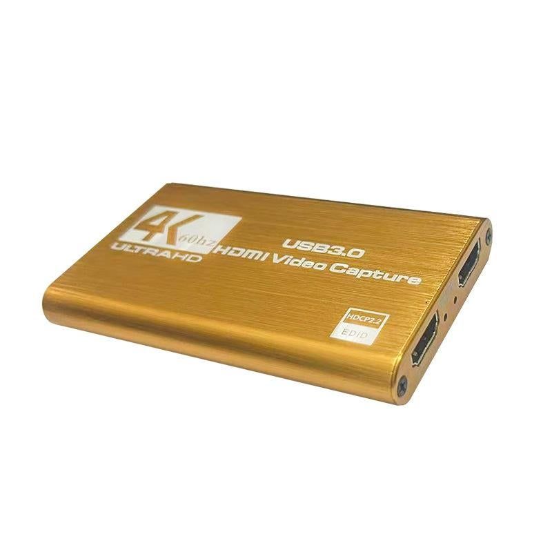 USB 3.0 Video Capture Card, High Resolution Game Live Stream Camera Recording Capture Adapter(Black)