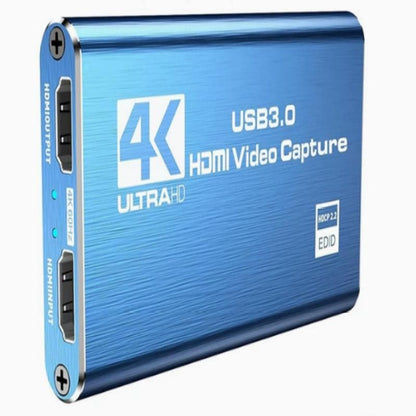 USB 3.0 Video Capture Card, High Resolution Game Live Stream Camera Recording Capture Adapter(Black)