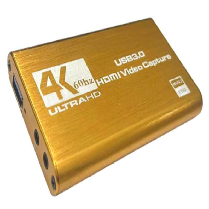 USB 3.0 Video Capture Card, High Resolution Game Live Stream Camera Recording Capture Adapter(Black)