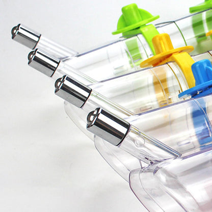 Hanging Pet Water Bottle 350ML Cage Mounted Feeder with Steel Ball Nozzle - Yellow