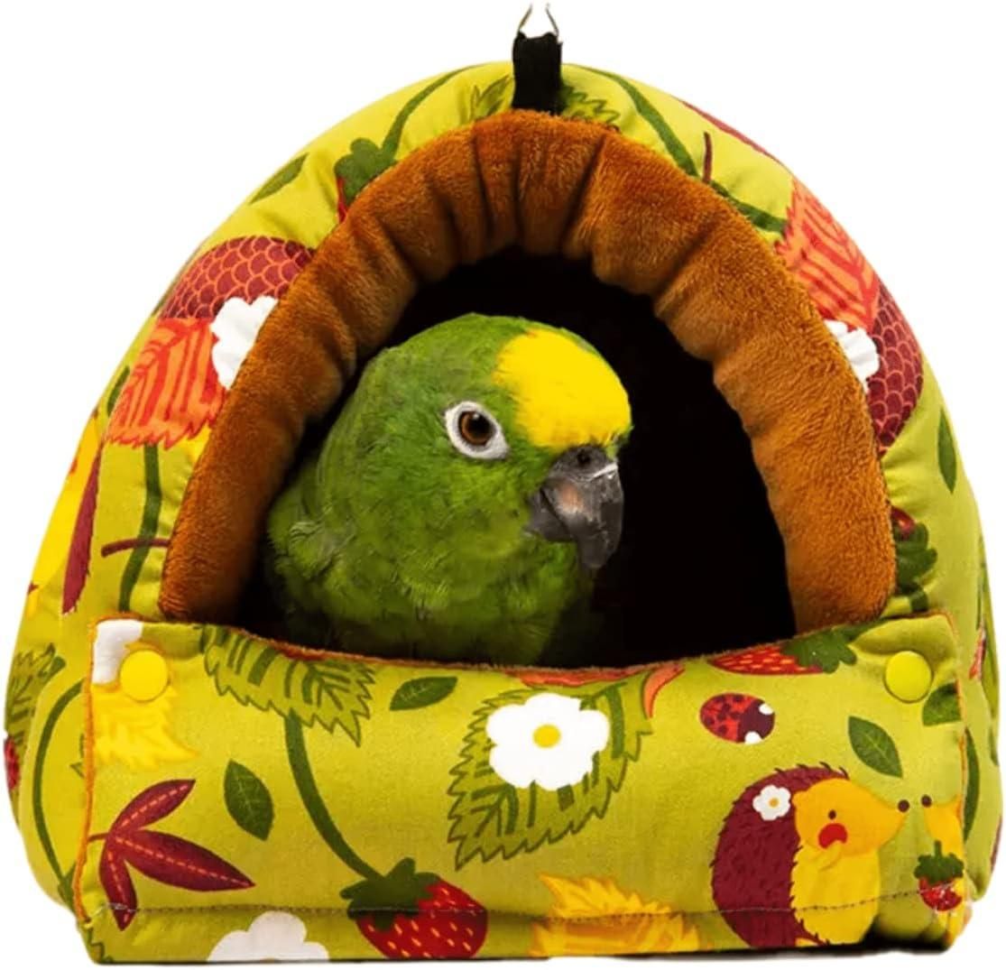 Parrot Hammock Warm Bird Nest Hanging Bed Large Mustard - S