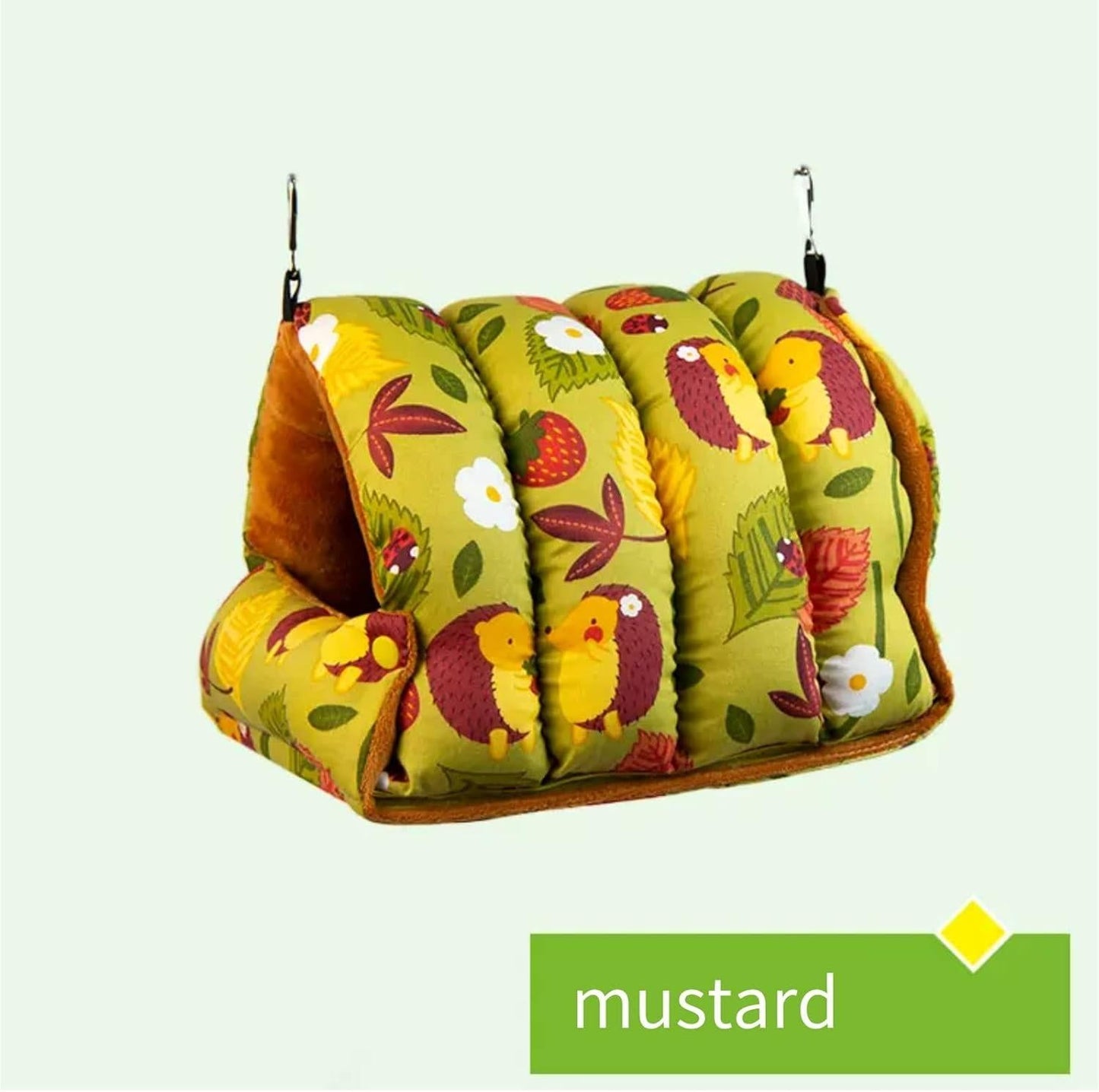 Parrot Hammock Warm Bird Nest Hanging Bed Large Mustard - L