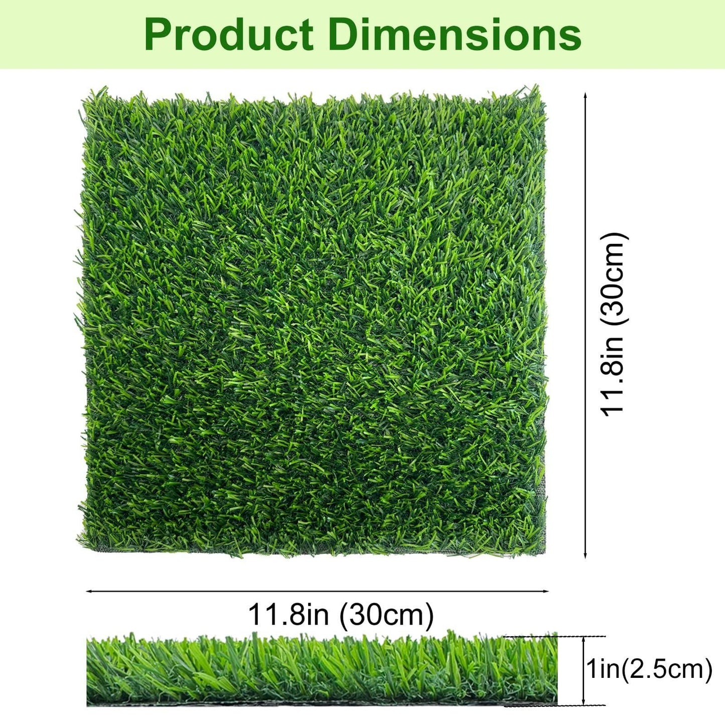 Chicken Nesting Pads 12 Pack Washable Artificial Grass Egg Mats 12x12 Inch Green