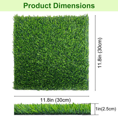 Chicken Nesting Pads 12 Pack Washable Artificial Grass Egg Mats 12x12 Inch Green