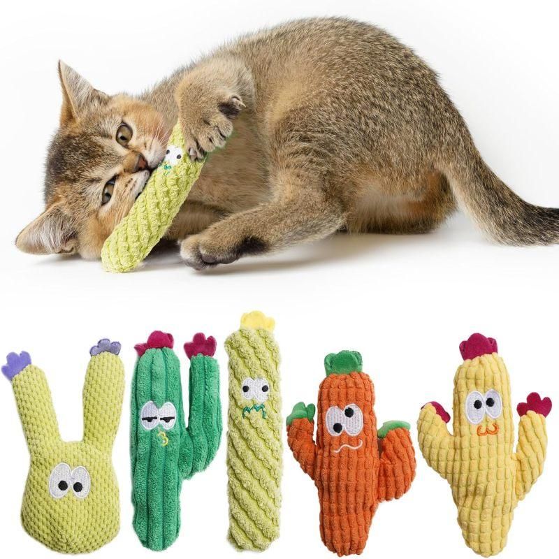 5 Pack Catnip Toys, Pure Organic Catnip Stuffed, Chew Plush for Indoor Cats