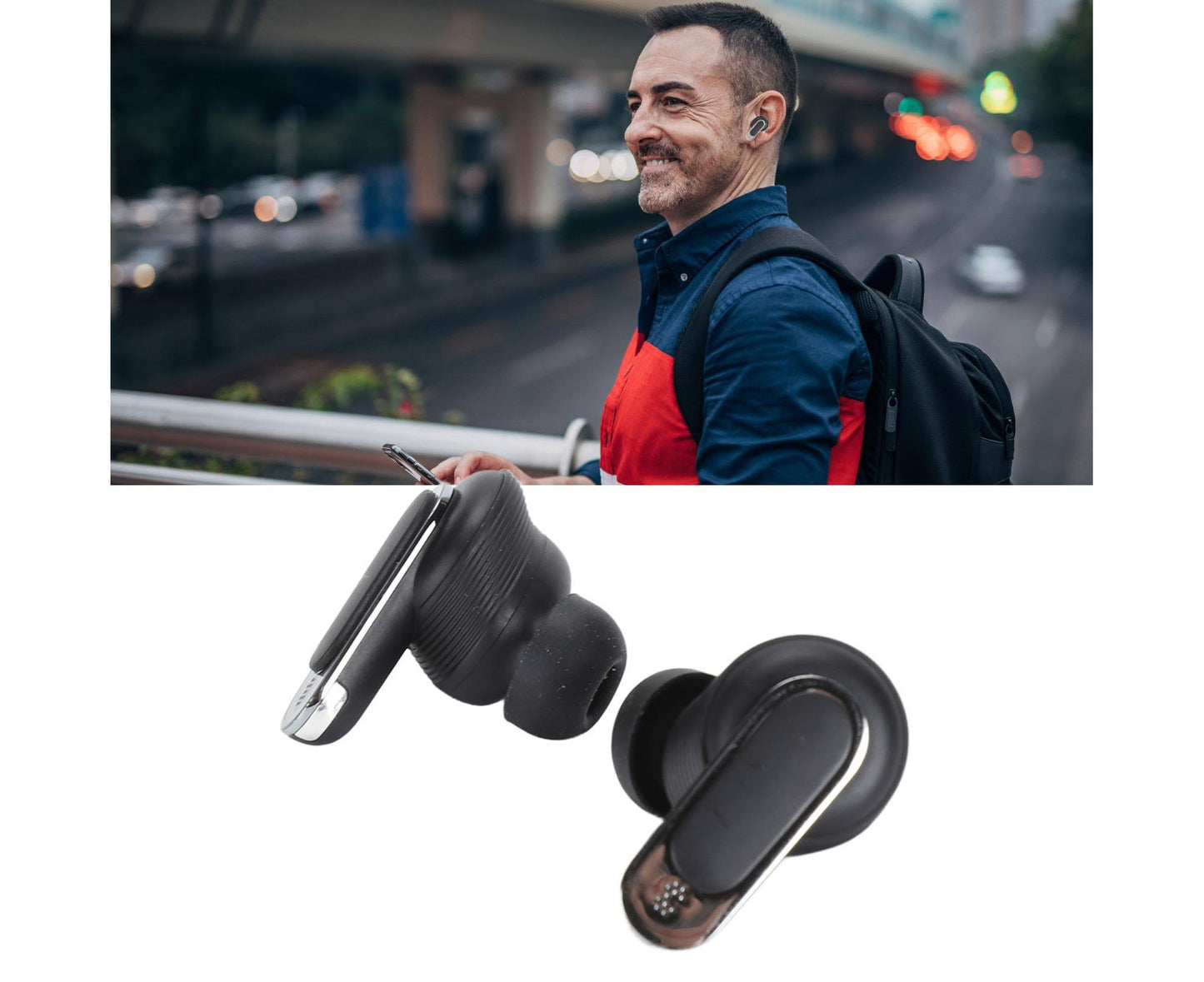 Language Translator Earbuds Bluetooth 5.3 Noise Reduction 74 Languages 70 Accent 4 Modes Wireless Translation Headset Sparkling Black