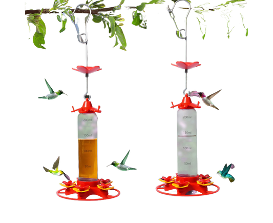 Hanging Feeder Hook Leakproof Hummingbird Feeder - Red
