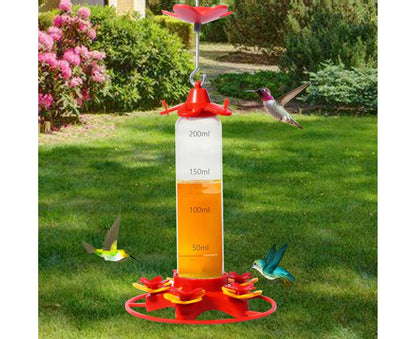 Hanging Feeder Hook Leakproof Hummingbird Feeder - Red