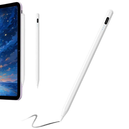 Magnetic iPad Capacitive Stylus, Compatible with Apple Tablets,  Replaceable Tip Drawing and Handwriting Stylus—3 Tips—White