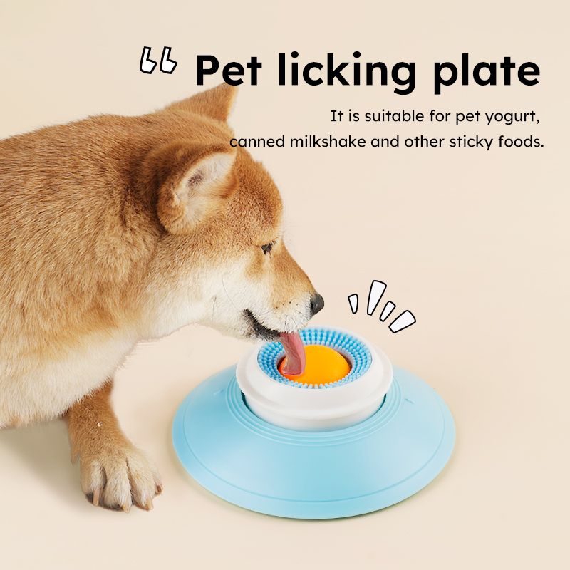 Pet Slow Feeder Bowl with Food Dispenser, Non-Slip, Universal Puzzle Feeder for Cats and Dogs - Yellow