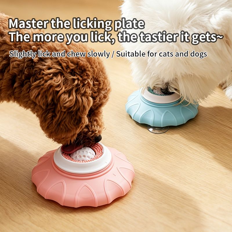 Slow Feeder Bowl for Pets, Non-Slip Puzzle Feeder for Cats and Dogs - Blue