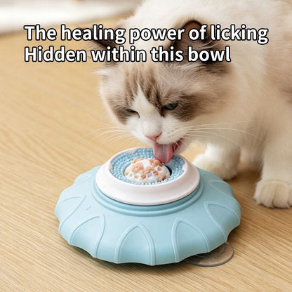 Slow Feeder Bowl for Pets, Non-Slip Puzzle Feeder for Cats and Dogs - Blue
