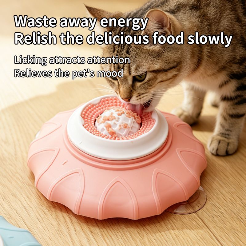 Slow Feeder Bowl for Pets, Non-Slip Puzzle Feeder for Cats and Dogs - Blue