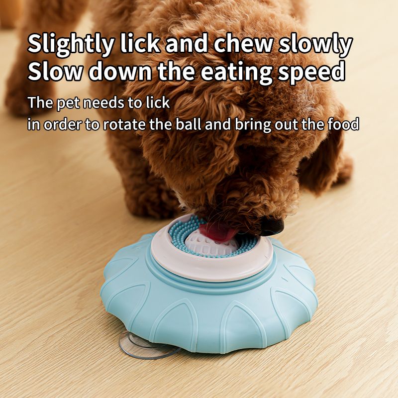 Slow Feeder Bowl for Pets, Non-Slip Puzzle Feeder for Cats and Dogs - Blue