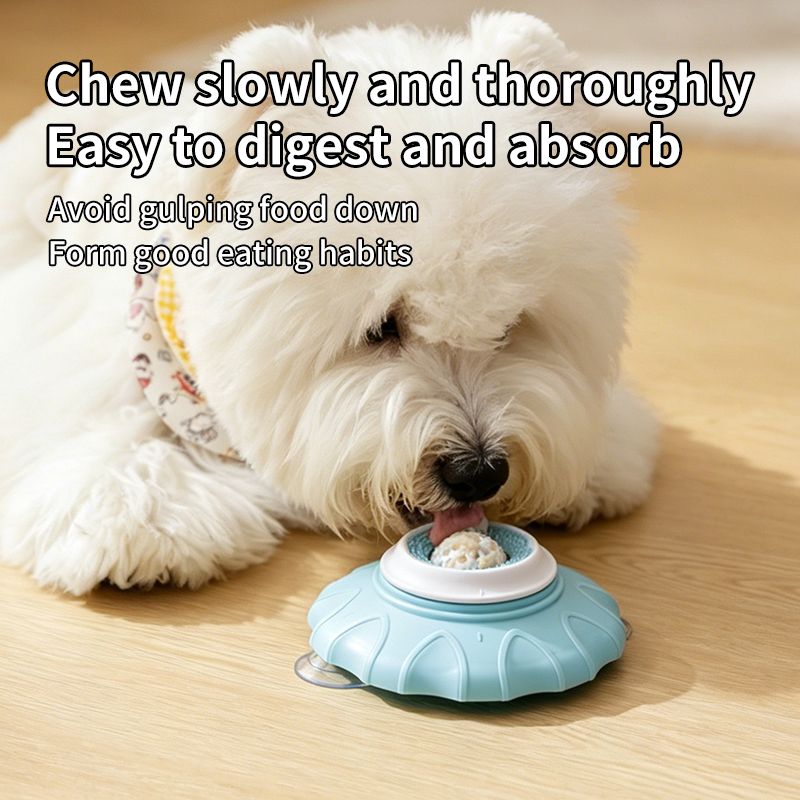 Slow Feeder Bowl for Pets, Non-Slip Puzzle Feeder for Cats and Dogs - Blue