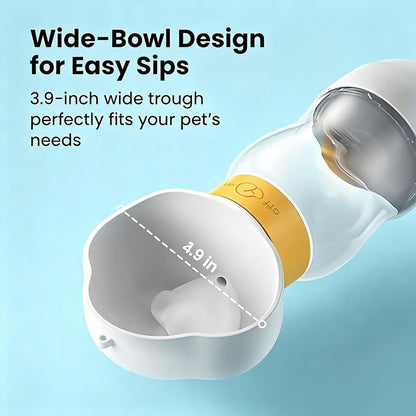 350ML Portable Outdoor Pet Water Cup, Leak-Proof Travel Water Dispenser - White