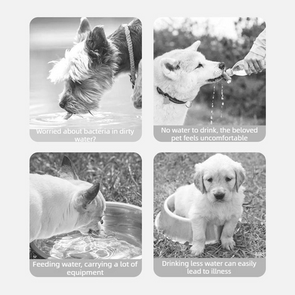 350ML Portable Outdoor Pet Water Cup, Leak-Proof Travel Water Dispenser - Yellow