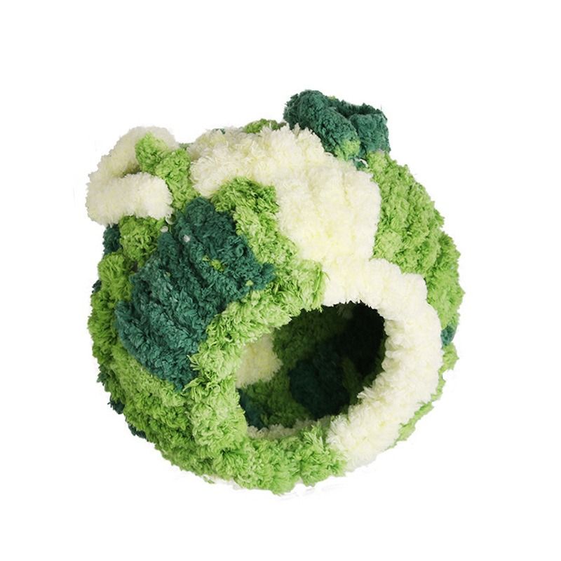 Thick Coral Fleece Winter Bird House with Plastic Frame & Metal Screw Hook for Budgies and Cockatiels - Green