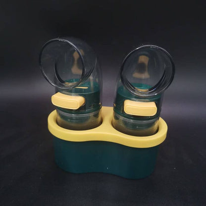 2 Pack Quantitative Seasoning Bottle Set with Storage Base, Moisture Proof Salt Dispenser for Home Kitchen