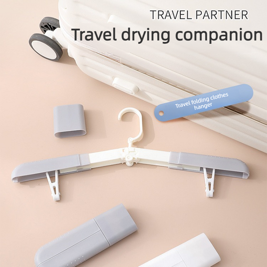 4-Pack Portable Foldable Travel Clothes Hangers, Extendable Anti-Slip Clips, Multifunctional Laundry Hangers for Trips and Hotels—White
