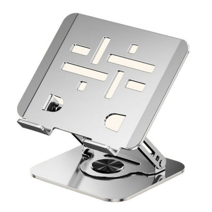 Laptop Stand, Thick Dual-Arm Height-Adjustable Cooling Riser, Compatible with Laptops Up to 17.3 Inches—Silver