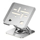 Laptop Stand, Thick Dual-Arm Height-Adjustable Cooling Riser, Compatible with Laptops Up to 17.3 Inches—Silver