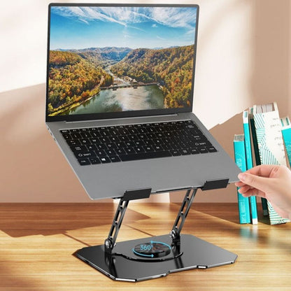 Thick Carbon Steel Laptop Stand, Large Hollow Cooling Dual-Bar Height-Adjustable Riser, Universal—White
