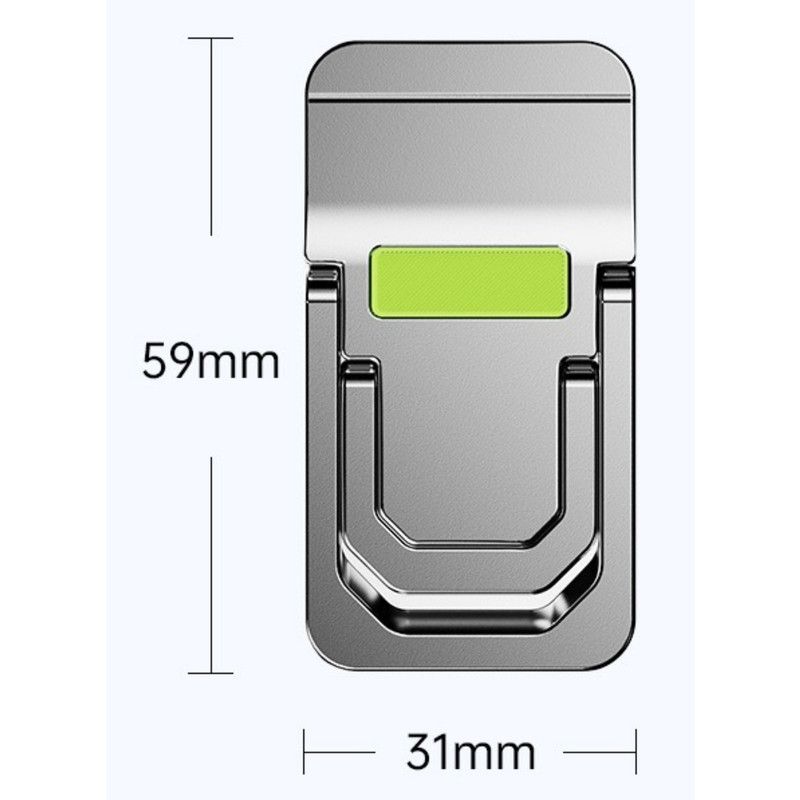 Invisible Mini Laptop Stand, 2-Height Ergonomic Cooling Riser, Portable and Foldable, 1 Pair Pack—Black