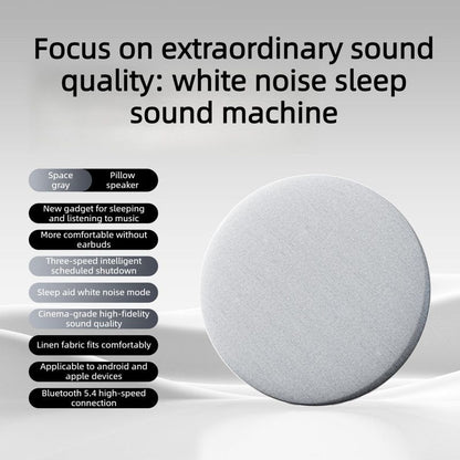 Ultra-Thin Bedside Bluetooth Speaker, White Noise Sleep Aid Speaker with 3-Step Timer—Gray