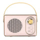 Retro Portable Bluetooth 5.0 Speaker, Mini 360° Surround Stereo Desktop Gift Audio Speaker - Pink