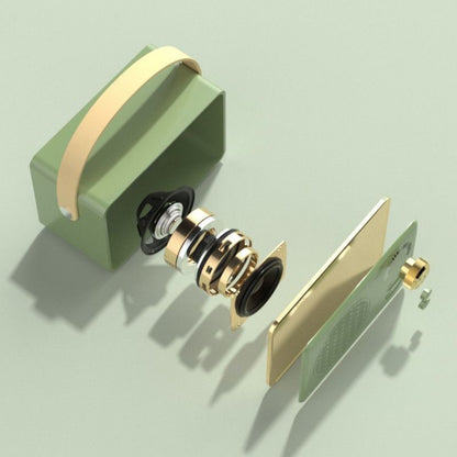 Retro Portable Bluetooth 5.0 Speaker, Mini 360° Surround Stereo Desktop Gift Audio Speaker - White