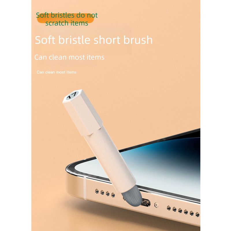 Multi-functional Electronics Cleaning Tool Kit, Portable Keyboard Cleaner Brush Set for Laptop Camera Earphone Screen-White
