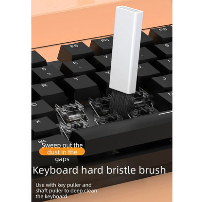 Multi-functional Electronics Cleaning Tool Kit, Portable Keyboard Cleaner Brush Set for Laptop Camera Earphone Screen-black