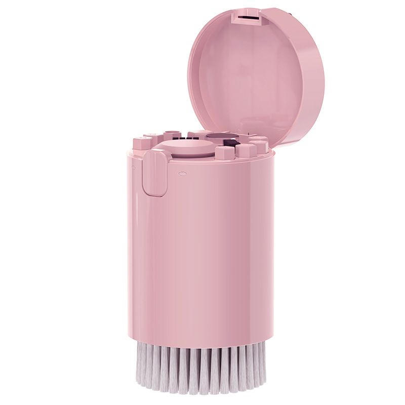 Multi-functional Electronics Cleaning Tool Kit, Portable Keyboard Cleaner Brush Set for Laptop Camera Earphone Screen-pink