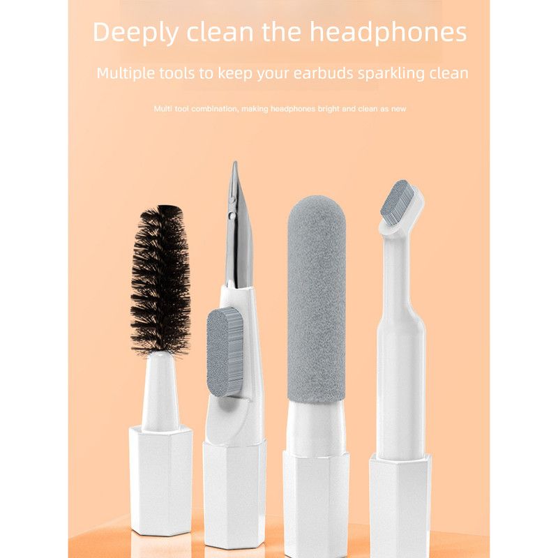 Multi-functional Electronics Cleaning Tool Kit, Portable Keyboard Cleaner Brush Set for Laptop Camera Earphone Screen-pink
