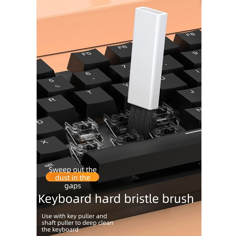 Multi-functional Electronics Cleaning Tool Kit, Portable Keyboard Cleaner Brush Set for Laptop Camera Earphone Screen-pink