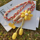 1PC Crossbody Phone Strap, Adjustable Anti-Theft Phone Lanyard, Unisex, Essential for Travel,Orange and white