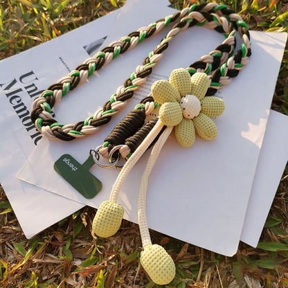 1PC Crossbody Phone Strap, Adjustable Anti-Theft Phone Lanyard, Unisex, Essential for Travel,Black and green