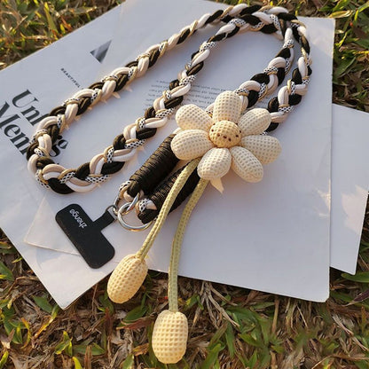 1PC Crossbody Phone Strap, Adjustable Anti-Theft Phone Lanyard, Unisex, Essential for Travel,Black and white