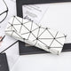 Premium Eyeglass Case - Retro Japanese Style - Sunglass Storage - Fashionable Geometric Pattern - Stylish Eyeglass Case - Durable and Shock-Resistant - Unisex - White