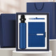 Business Gift Set Automatic Foldable Umbrella Notebook Pen, Premium Corporate Presentation Gift Hamper, Outdoor Office All In One Gift Box-blue