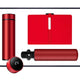 Luxury Corporate Gift Set Temperature Display Bottle Auto Umbrella Notebook, Premium Business Office Gift Hamper, All Weather Practical Employee Client Present-red